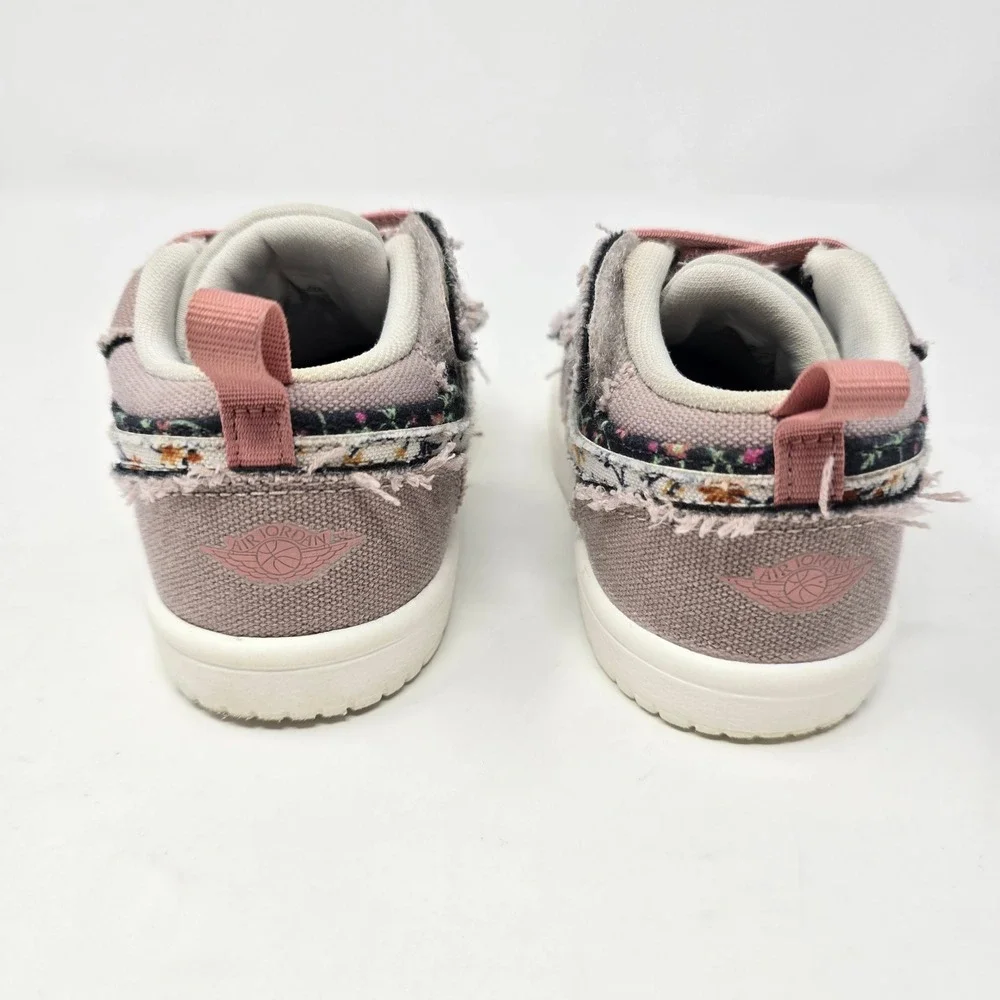 Nike Air Jordan 1 Retro Low ALT SE Floral Pink Velcro FJ3450-001 Toddler 7C - Picture 4 of 16